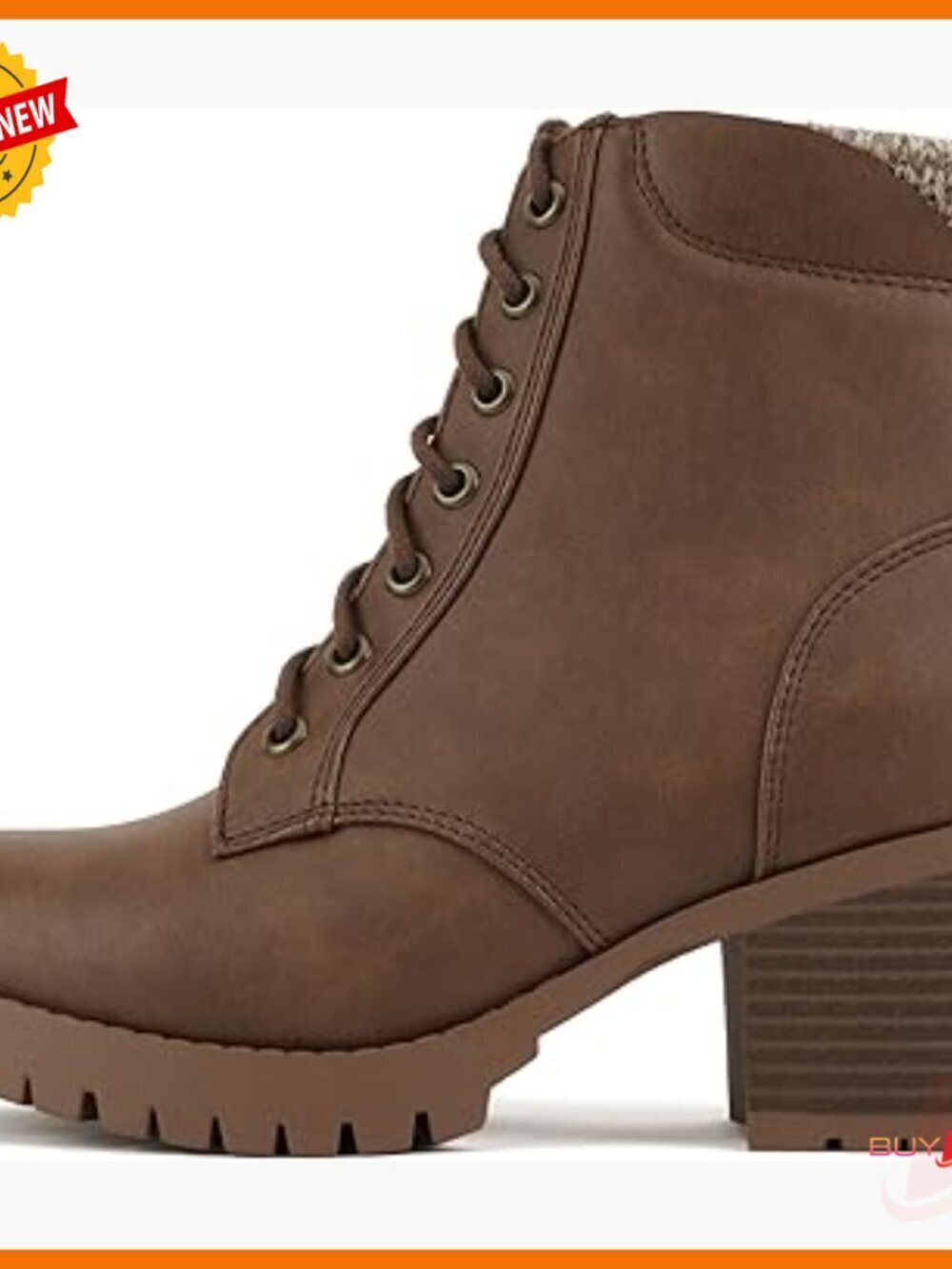 Chunky Heel Combat Ankle Boots with Lug Sole and Side Zipper